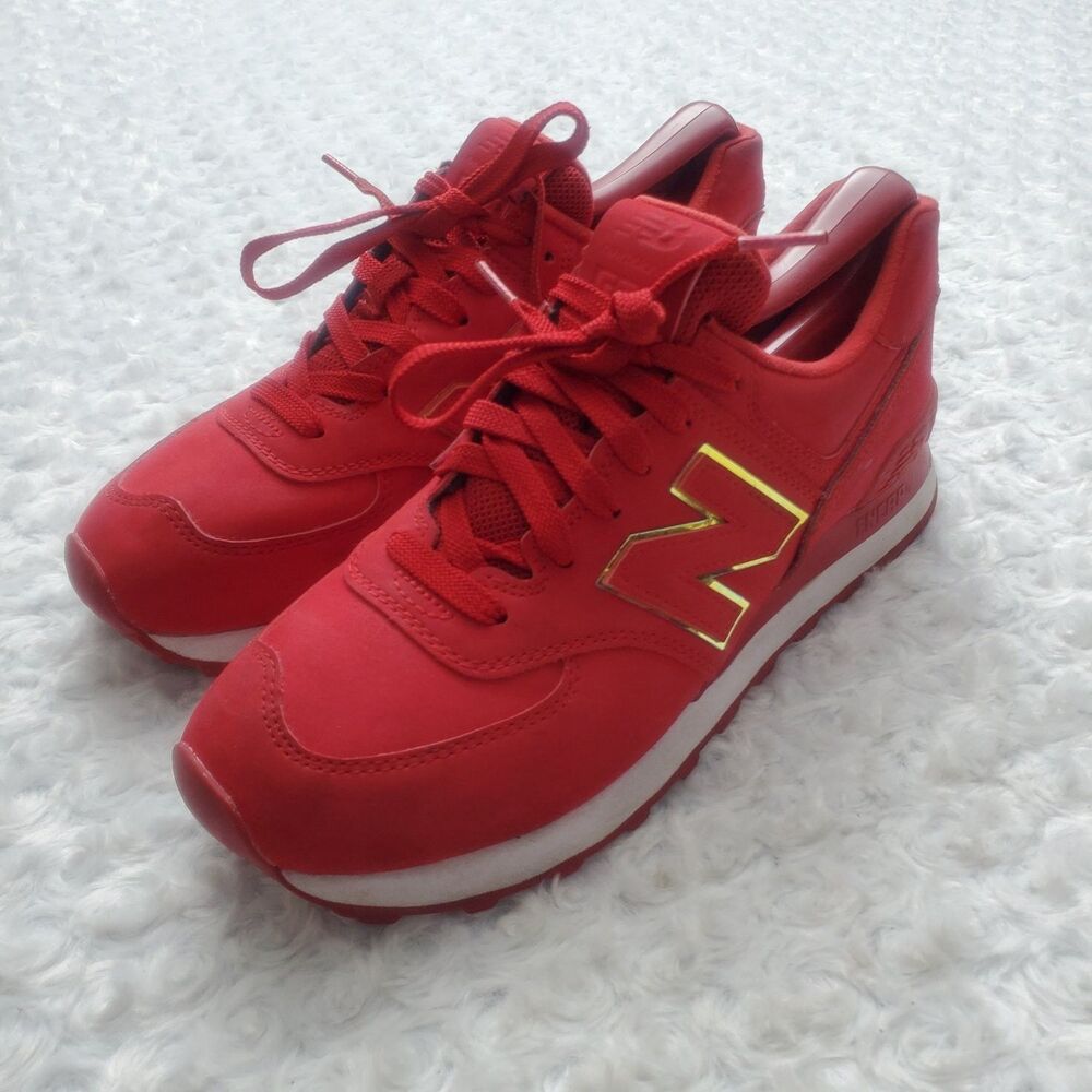 New Balance 574 WL574SC2 Red Women's Running Shoes Sneakers Size 8.5 B